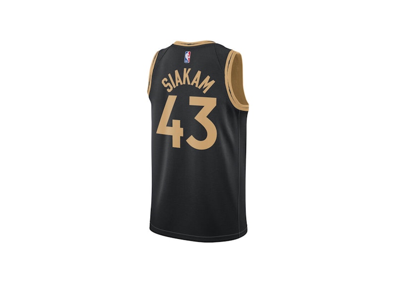 Nike NBA Toronto Raptors Pascal Siakam City Edition 2020 Swingman Jersey Black/Gold