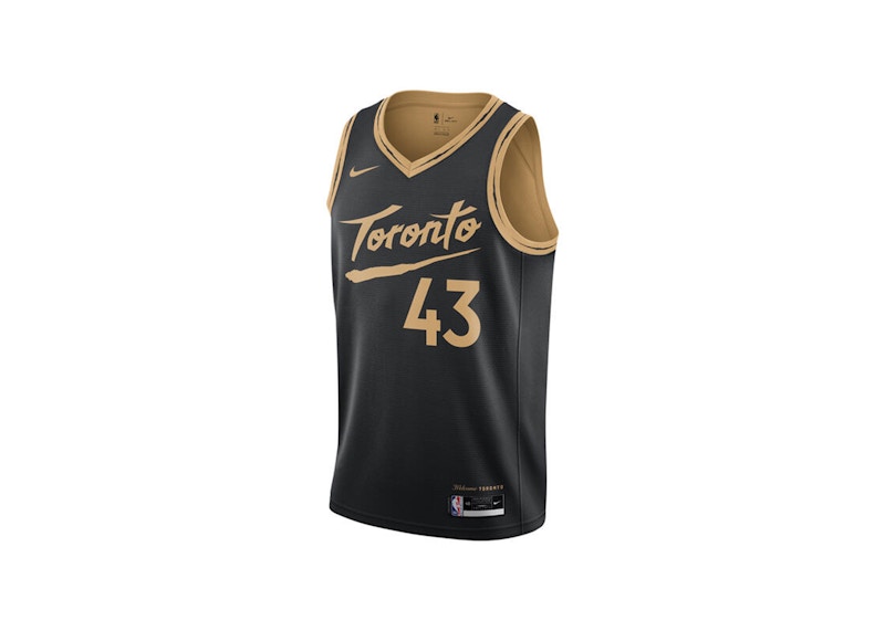 Nike NBA Toronto Raptors Pascal Siakam City Edition 2020 Swingman Jersey Black/Gold