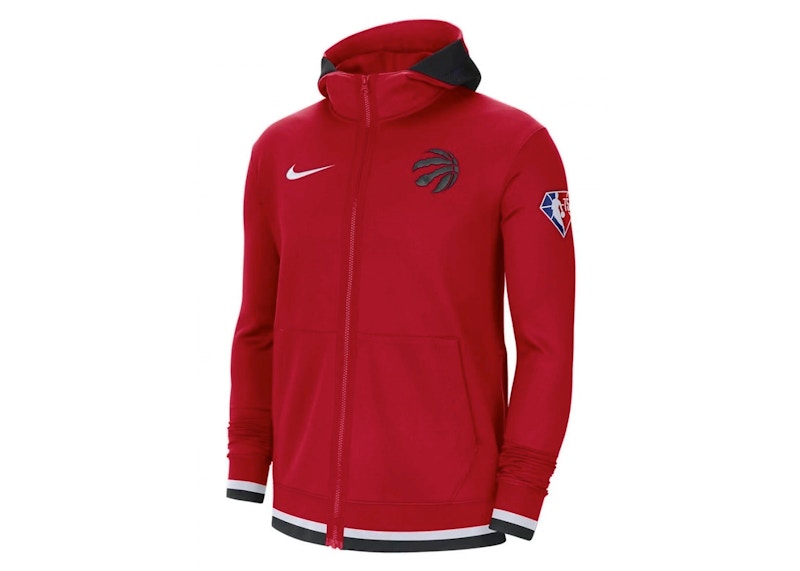 Nike NBA Toronto Raptors Showtime Dri-Fit Full-Zip Hoodie Red