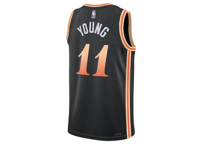 Nike NBA Trae Young Atlanta Hawks Dri-FIT Jersey Black/Orange
