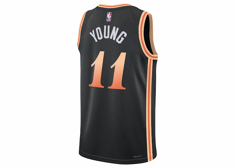 Nike NBA Trae Young Atlanta Hawks Dri-FIT Jersey Black/Orange