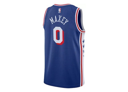 Nike NBA Tyrese Maxey Philadelphia 76ers Swingman 2023/24 Icon Edition Jersey Blue