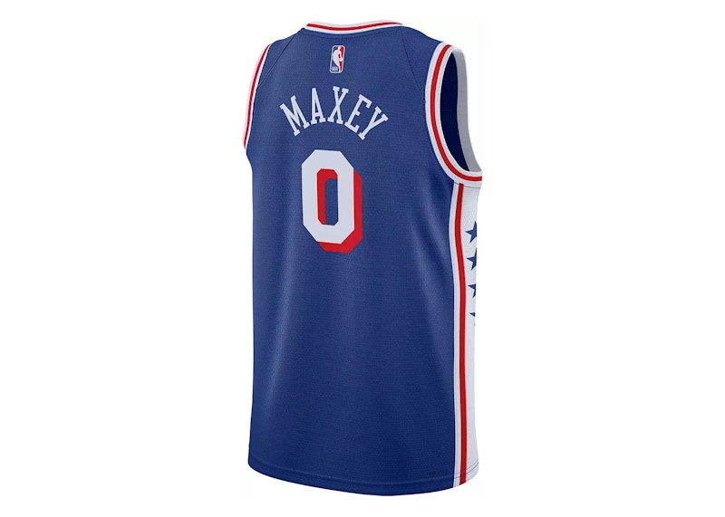 Nike NBA Tyrese Maxey Philadelphia 76ers Swingman 2023/24 Icon Edition Jersey Blue