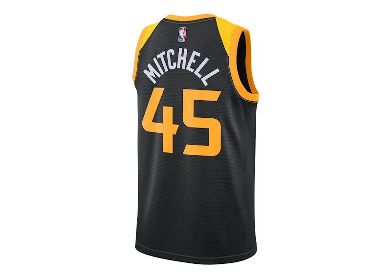 Nike NBA Utah Jazz City Edition Donovan Mitchell 45 Swingman Jersey Black/Sundial