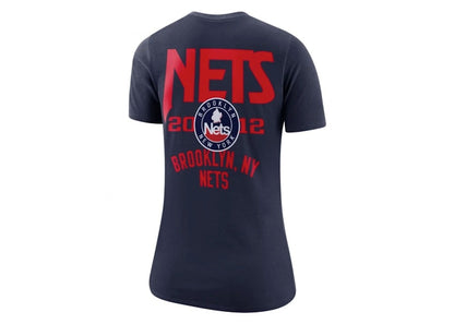 Nike NBA Women's Brooklyn Nets Courtside City Edition T-Shirt Dark Blue
