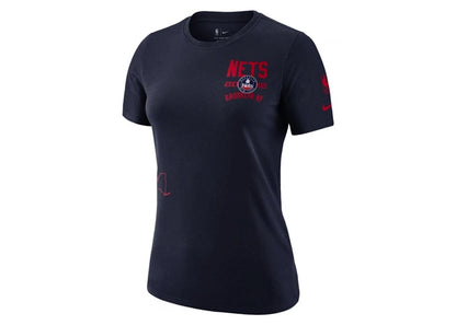 Nike NBA Women's Brooklyn Nets Courtside City Edition T-Shirt Dark Blue