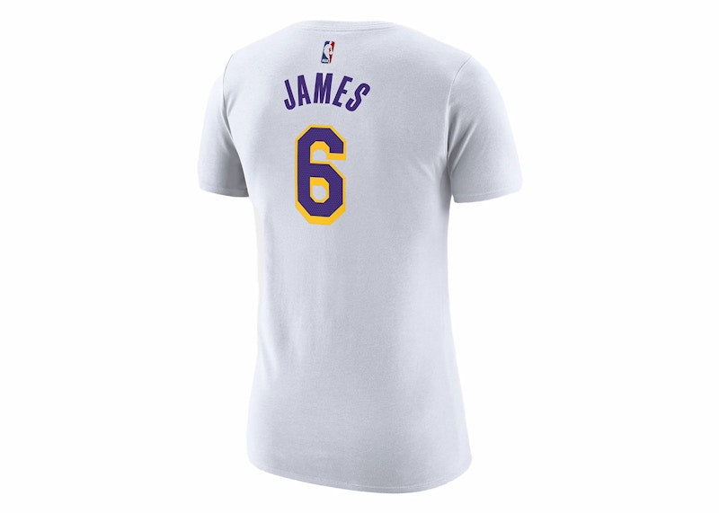 Nike NBA Women's Los Angeles Lakers LeBron James T-shirt White