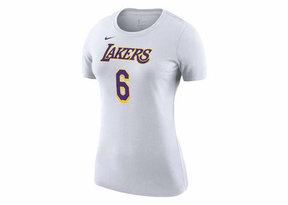 Nike NBA Women's Los Angeles Lakers LeBron James T-shirt White