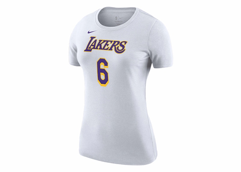 Nike NBA Women's Los Angeles Lakers LeBron James T-shirt White
