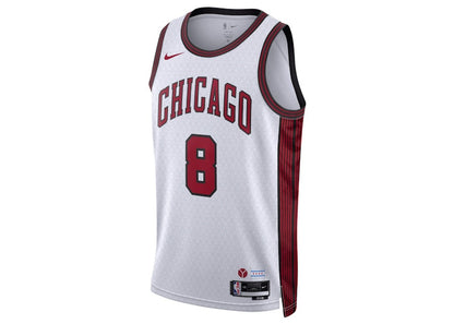 Nike NBA Zach Lavine Chicago Bulls Dri-FIT City Edition Jersey White/Red