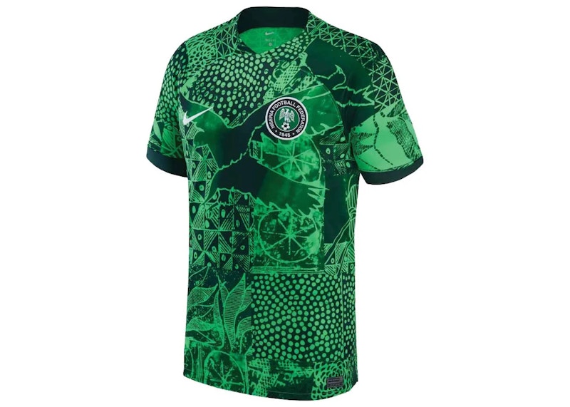 Nike Nigeria 2022/23 Stadium Home Jersey Green Spark/Pine Green/Black/White