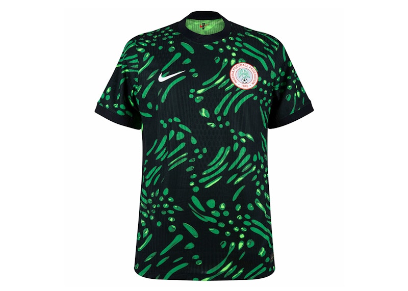 Nike Nigeria 2024 Match Away ADV Authentic Jersey Black/Lucky Green/White