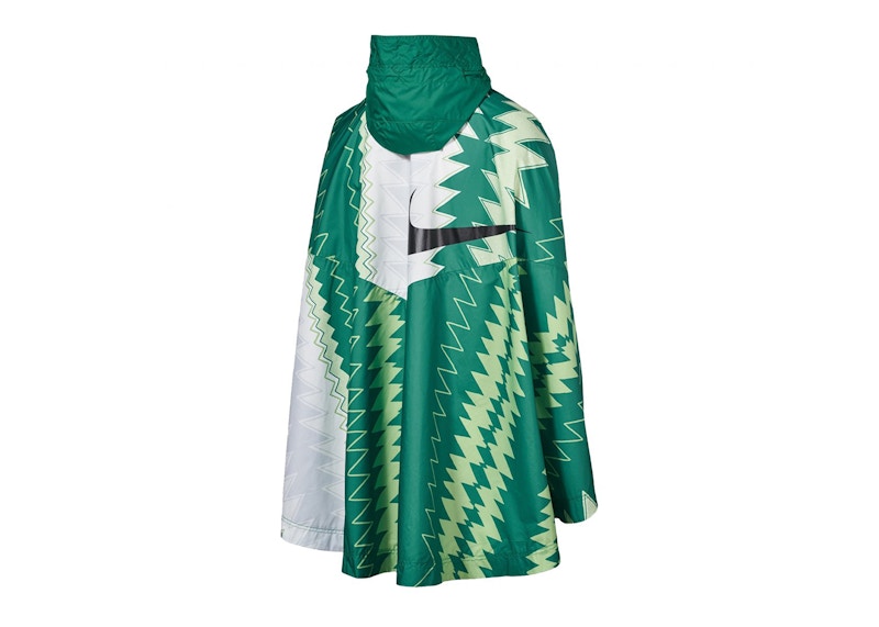 Nike Nigeria Half Zipped Woven Poncho Pine Green/Sub Lime/Pure Platinum/Black