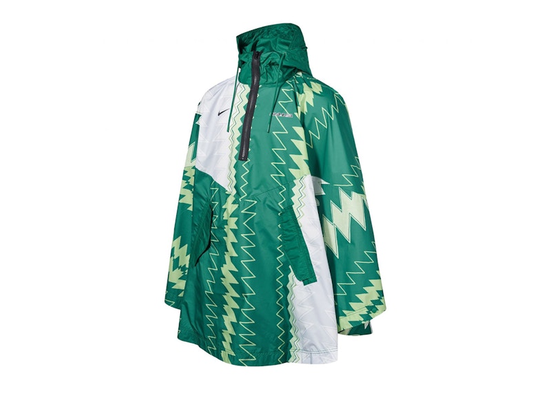 Nike Nigeria Half Zipped Woven Poncho Pine Green/Sub Lime/Pure Platinum/Black