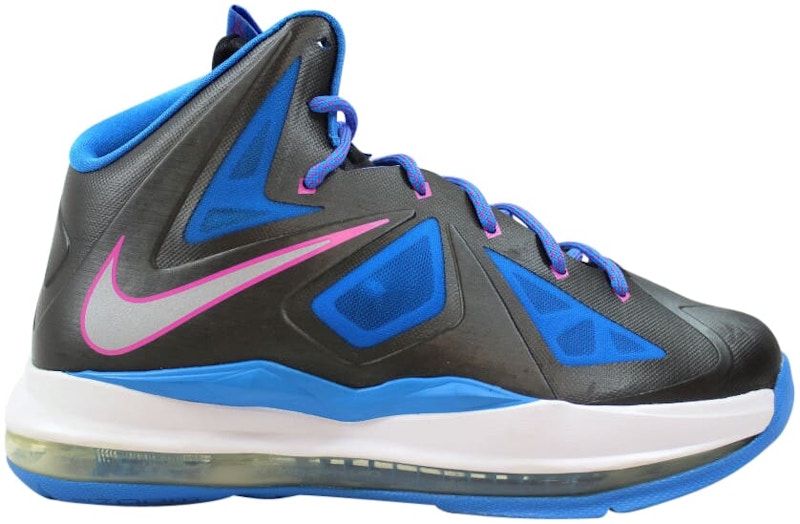 Nike LeBron X 10 Black-Metallic Silver-Photo Blue-White (GS)