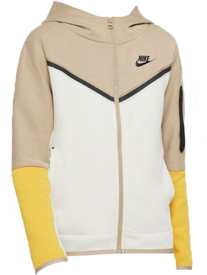 Nike Kids' Sportswear Tech Fleece Hoodie Khaki/Light Bone/Yellow