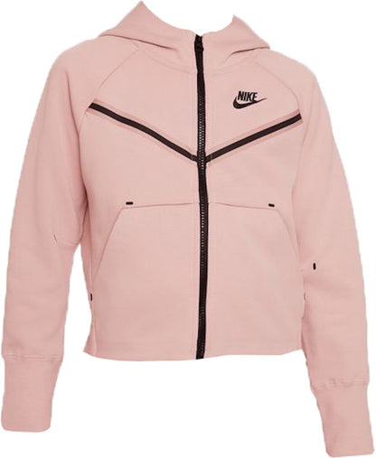 Nike Sportswear Girl's Tech Fleece Hoodie Pink Oxford/Black