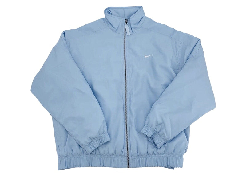 Nike Nikelab Solo Swoosh Satin Bomber Jacket Sky Blue/White
