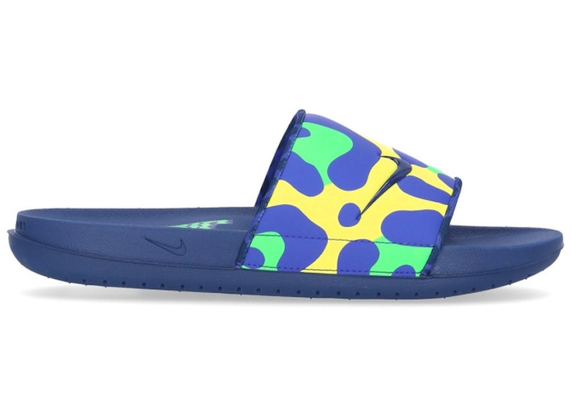 Nike Offcourt Slide Dynamic Yellow Paramount Blue Green