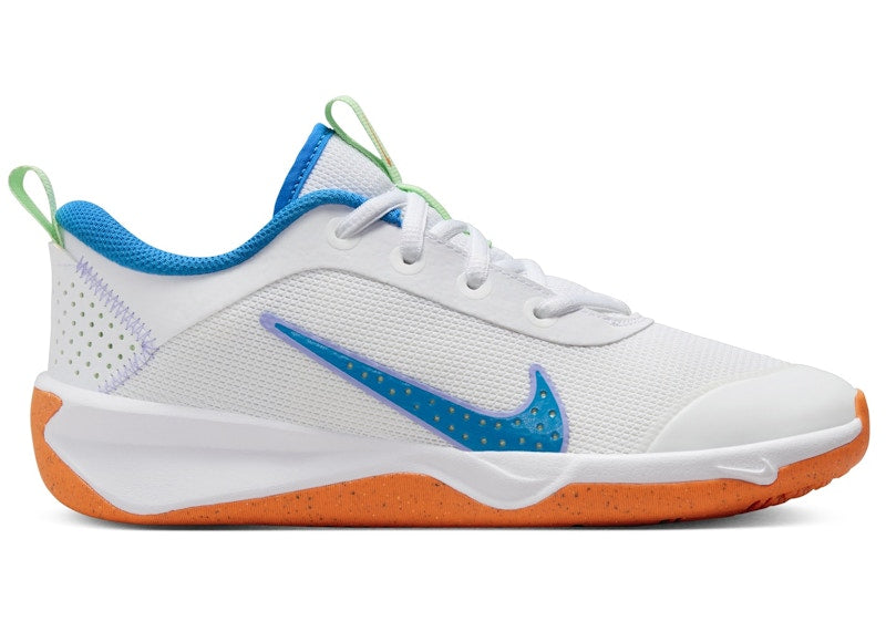 Nike Omni Multi-Court White Vapor Green Total Orange Photo Blue (GS)