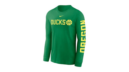 Nike Oregon Ducks Basketball Icon College Long-Sleeve T-Shirt Apple Green