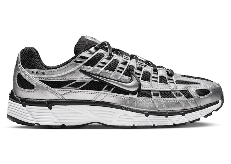 Nike P-6000 Metallic Silver Black White (Women's)