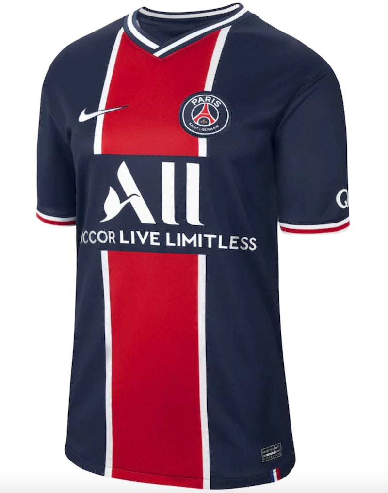 Nike Paris Saint-Germain Home Stadium Shirt 2020-21 with Mbappé 7 printing Jersey Blue