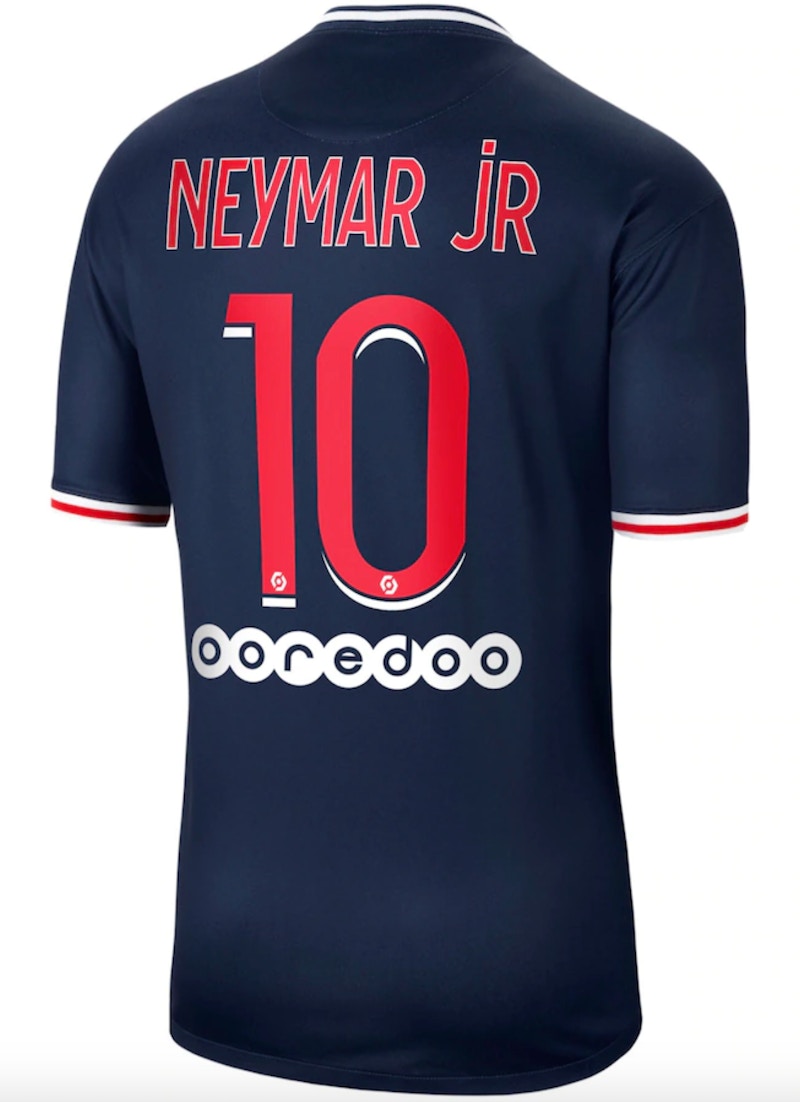Nike Paris Saint-Germain Home Stadium Shirt 2020-21 with Neymar Jr 10 printing Jersey Blue