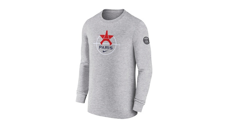 Nike Paris Saint-Germain Knockout Long Sleeve T-shirt Heather Grey