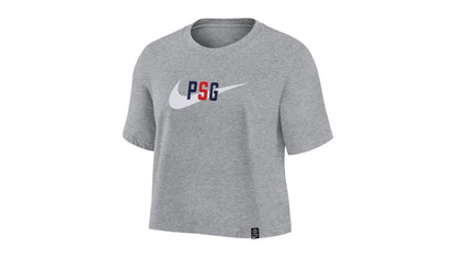 Nike Paris Saint-Germain Women's Swoosh T-shirt Heather Grey