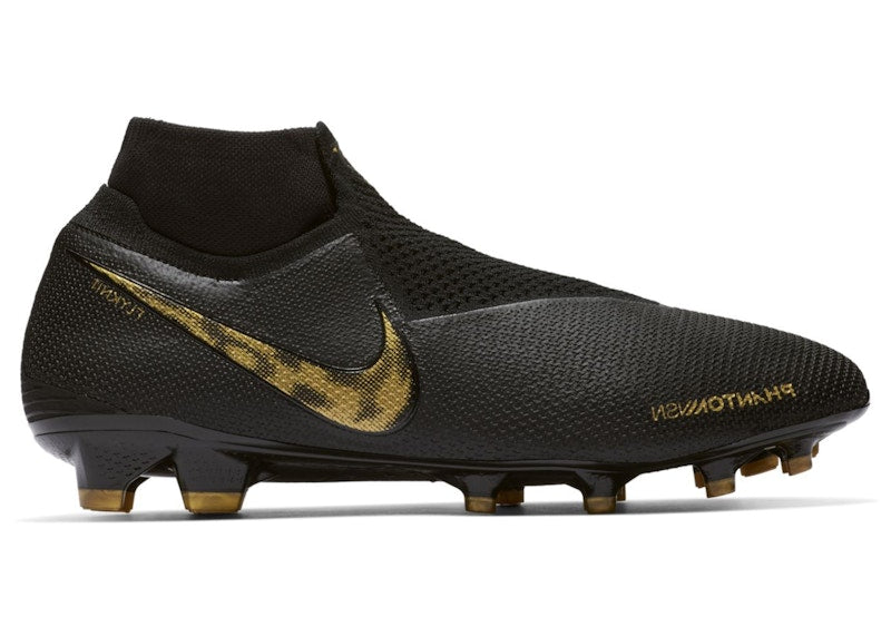 Nike Phantom Vision Elite DF FG Black Metallic Vivid Gold