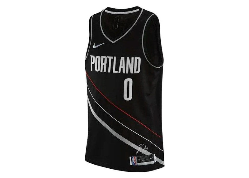 Nike Portland Trail Blazers D Lillard Swingman Jersey Black