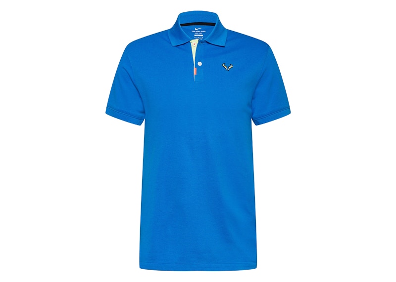 Nike Rafa Nadal Tennis Slim Fit Polo Light Blue/Lemon Twist