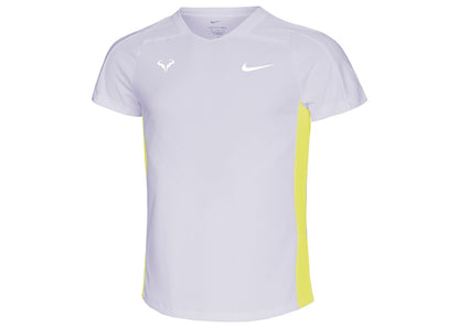 Nike Rafael Nadal Court Dri-FIT ADV T-shirt Violet Frost/Yellow Strike/White