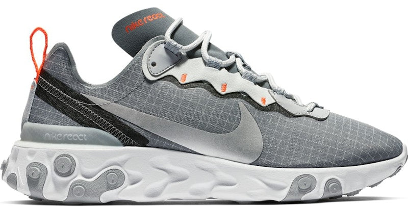 Nike React Element 55 Cool Grey Hyper Crimson