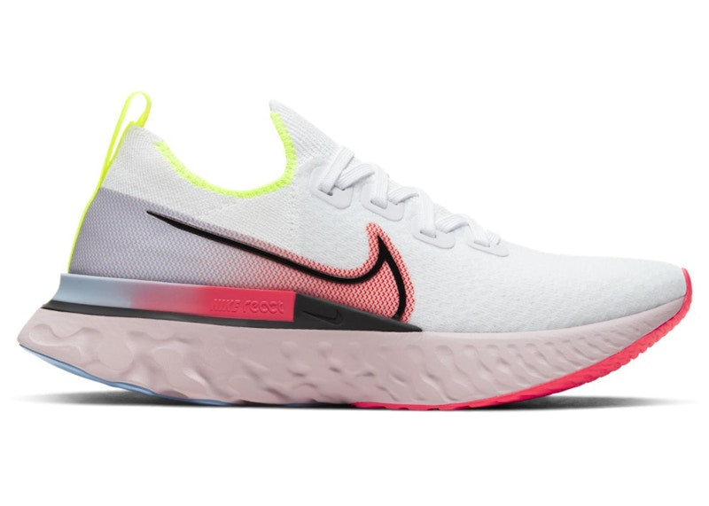 Nike React Infinity Run Flyknit White Laser Crimson (Women's)