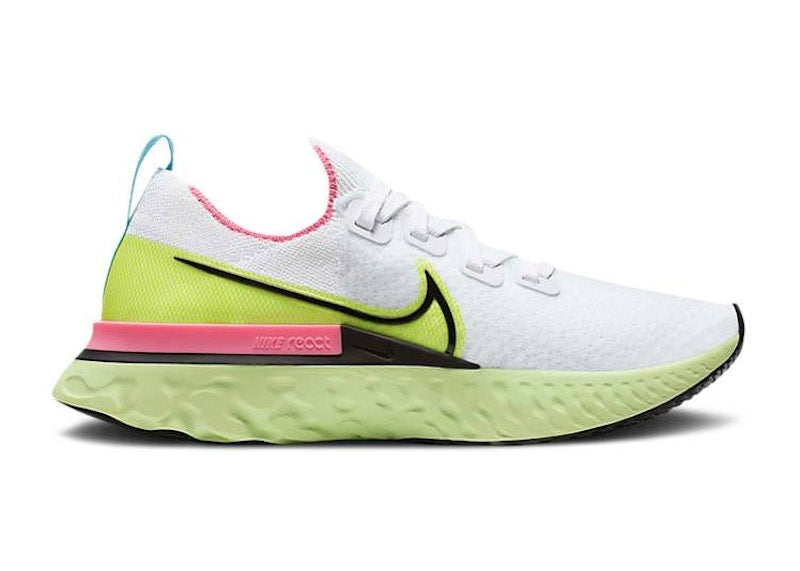 Nike React Infinity Run Flyknit White Volt Pink Blast (Women's)
