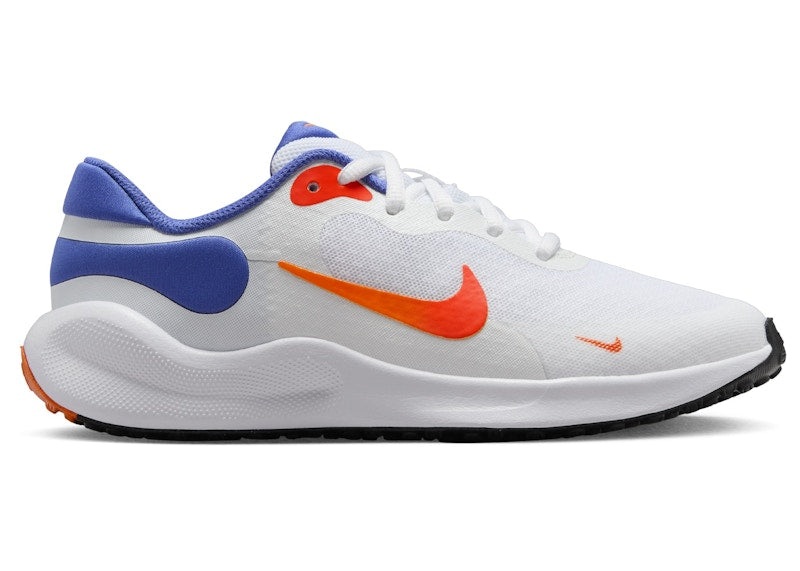 Nike Revolution 7 White Astronomy Blue Total Orange Team Orange (GS)