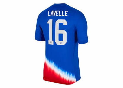 Nike Rose Lavelle USWNT 2024 Stadium Away Jersey Royal