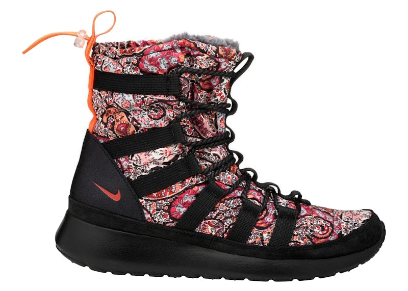 Nike Roshe Run Hi Sneakerboot QS Liberty of London Solar Red (Women's)
