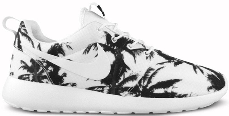 Nike Roshe Run Palm Trees Black White (Women's)