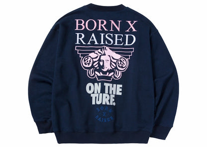Nike SB Born X Raised Capital Head Oversized Crew Navy