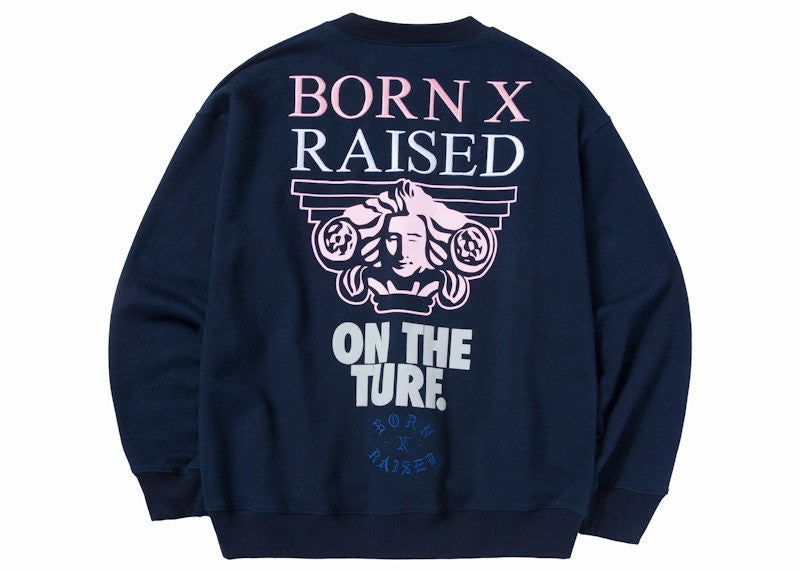 Nike SB Born X Raised Capital Head Oversized Crew Navy