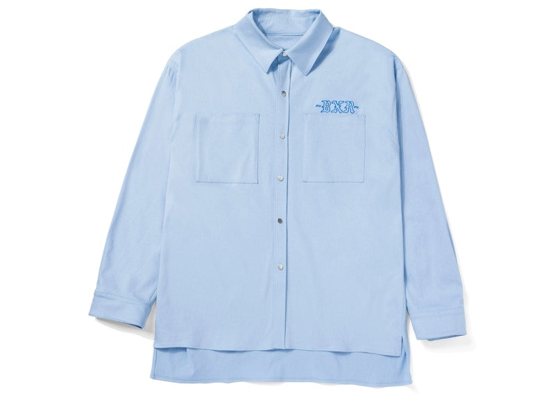 Nike SB Born X Raised Oversized Chambray Button Up Shirt Blue
