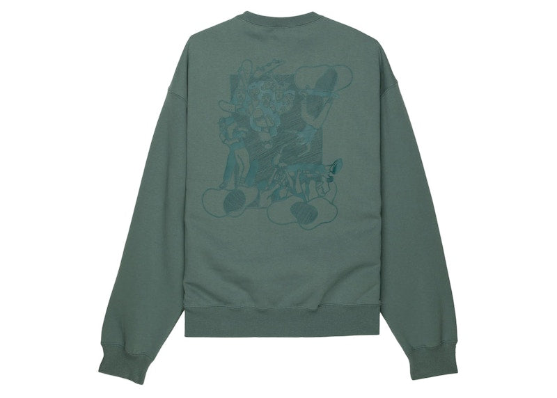 Nike SB Skate Like A Girl Crewneck Hoodie Mineral Slate/Dark Teal Green