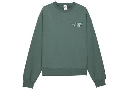 Nike SB Skate Like A Girl Crewneck Hoodie Mineral Slate/Dark Teal Green