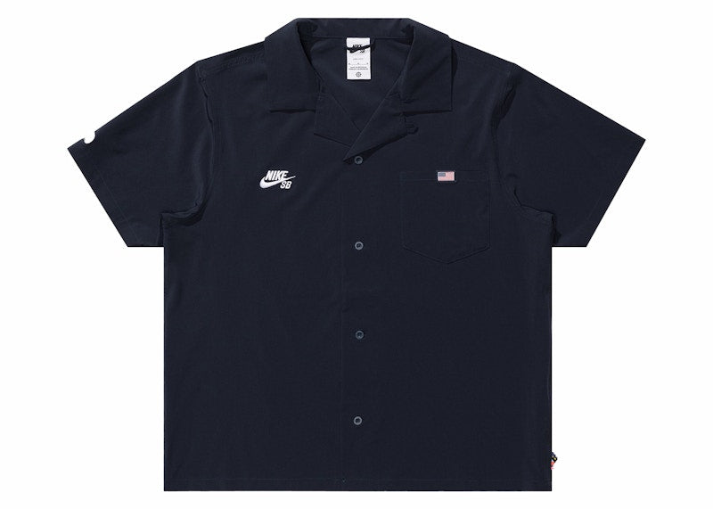 Nike SB Team USA Olympics S/S Bowler Shirt Obsidian/White