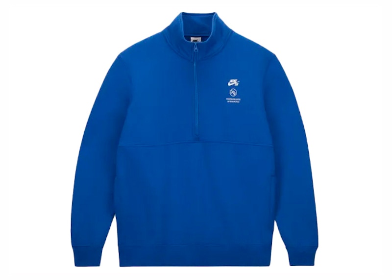 Nike SB x Fly Streetwear 1/2 Zip Fleece Skate Top (Asia Sizing) Blue