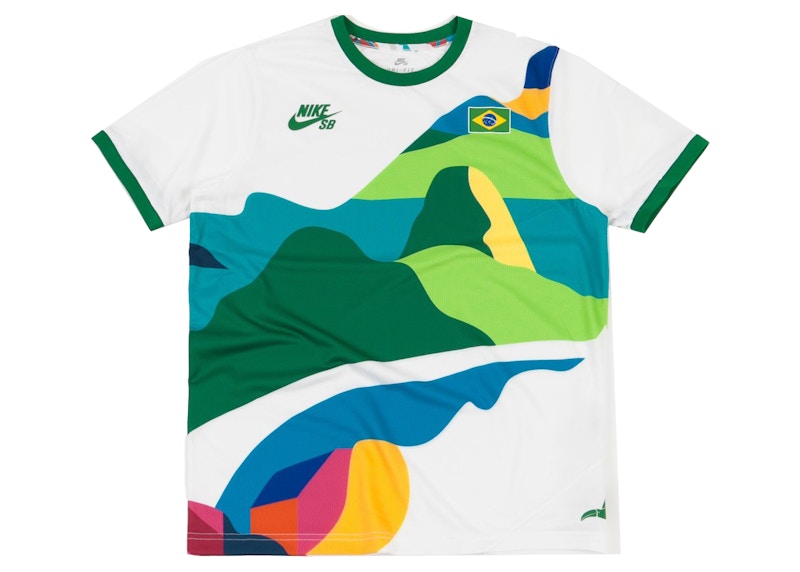 Nike SB x Parra Brazil Federation Kit Crew Jersey (Asia Sizing) White/Clover