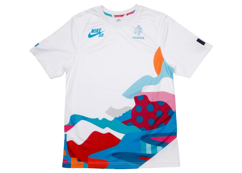 Nike SB x Parra France Federation Kit Crew Jersey White/Neptune Blue